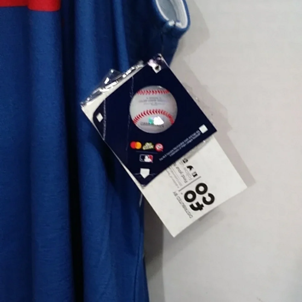 Chicago Cubs MLB Blue Red Tie Open Back Racerback Tank Top Size M *NWT* - Picture 7 of 8